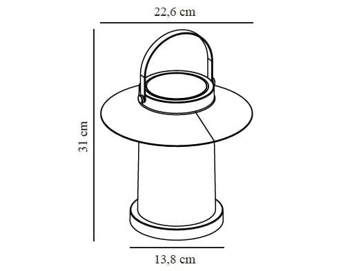 Металл солнечной энергии светодиодные открытый настольная лампа Nordlux Temple To-Go ARCH-00043991 - Вид №2