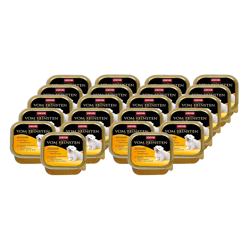 УТ0005340*22 Корм для щенков Vom Feinsten птица, сердце индейки конс. 150г (упаковка - 22 шт) Animonda 