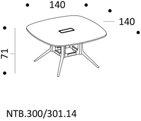 ICF Прямоугольный стол для совещаний, регулируемый по высоте, с системой управления кабелями Notable sun-id-1370700 - Вид №4
