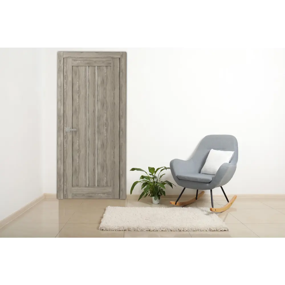 Дверь межкомнатная Челси глухая ламинация цвет дуб медовый 60x200 см BELWOODDOORS STLM-2077101 - Вид №2