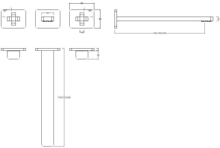 Water Evolution Смеситель для умывальника настенный на 3 отверстия из хромированной латуни Itap sun-id-1444507 - Вид №1