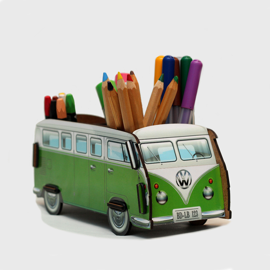 0005 Настольный органайзер vw t1 camper - зеленый BadLab  - Вид №1
