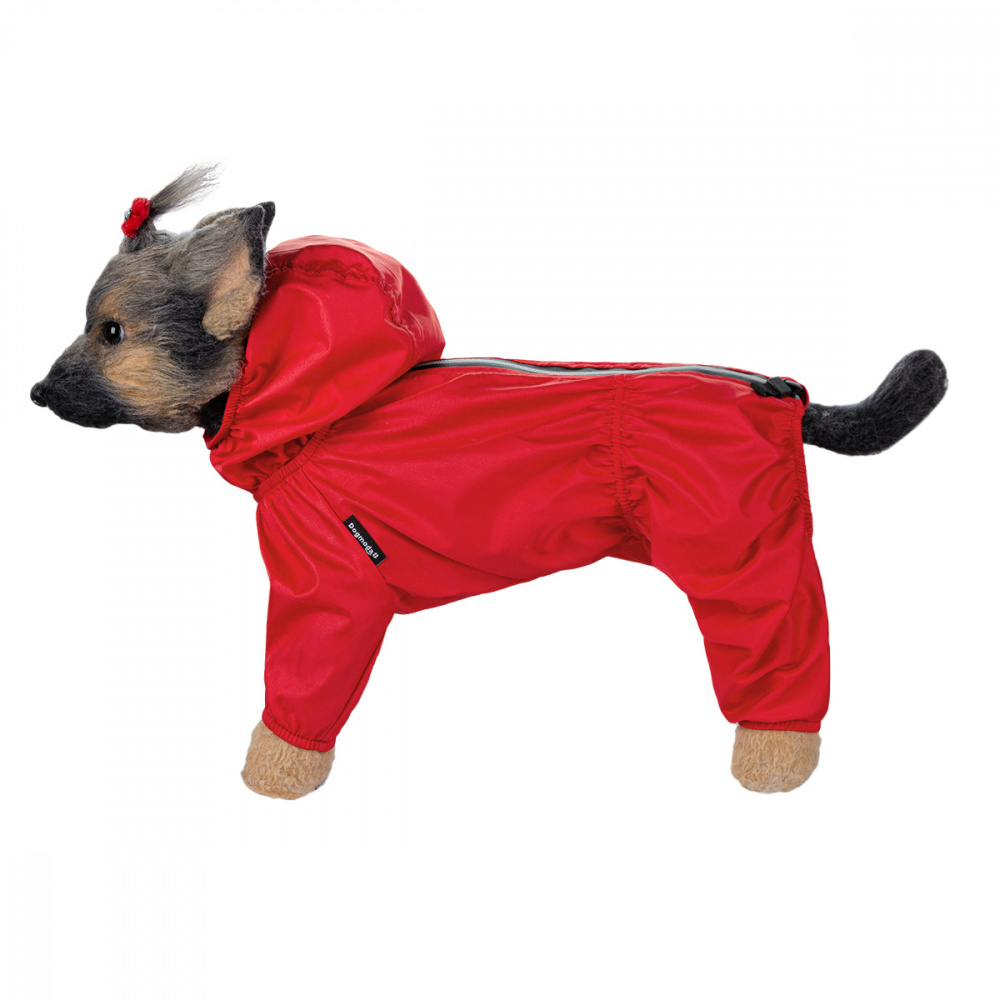 ПР0059236 Дождевик для собак DOG MODA красный девочка-3 Dogmoda 