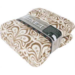 Плед «Версаль» 200х220 см микрофибра цвет коричневый