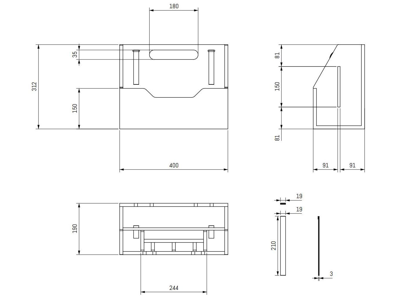 Лоток для документов из переработанного материала ECHOJAZZ ECHOCARRY ARCH-00001528 - Вид №5