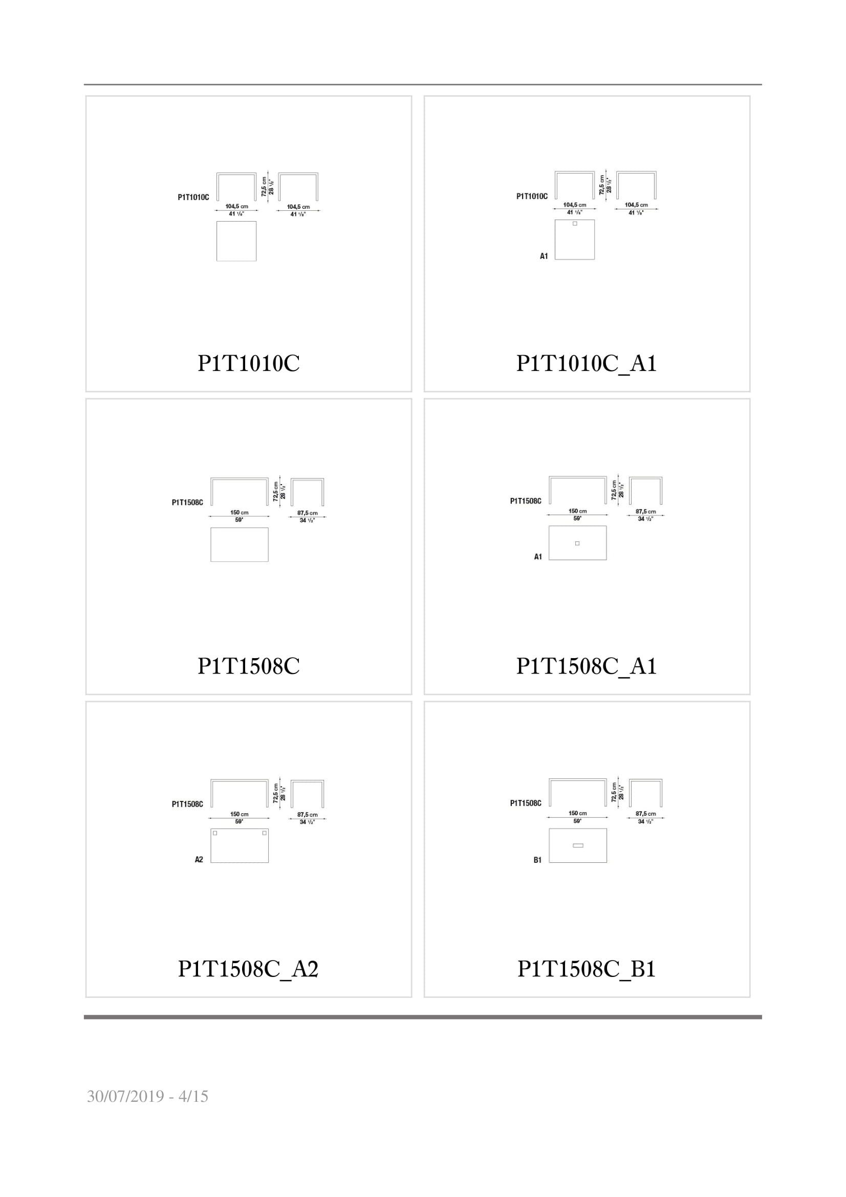 Стеклянный прямоугольный рабочий стол B&B Italia Project проект 1 ARCH-00025938 - Вид №8