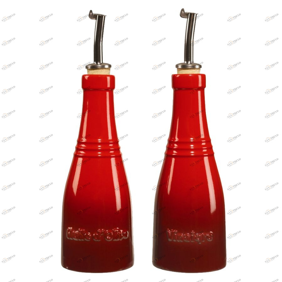 Набор для масла и уксуса Le Creuset, каменная керамика, вишневый 91001700060000