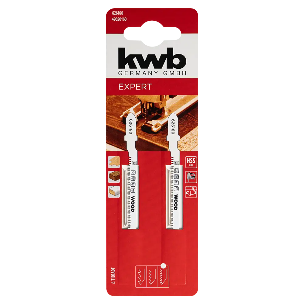 Пилка для электролобзика по дереву KWB 626160 чистый рез, 2 шт STLM-2144306 - Вид №3