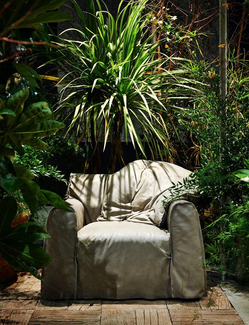 BAXTER Кожаное садовое кресло с подлокотниками Taipei sun-id-1446903 - Вид №1