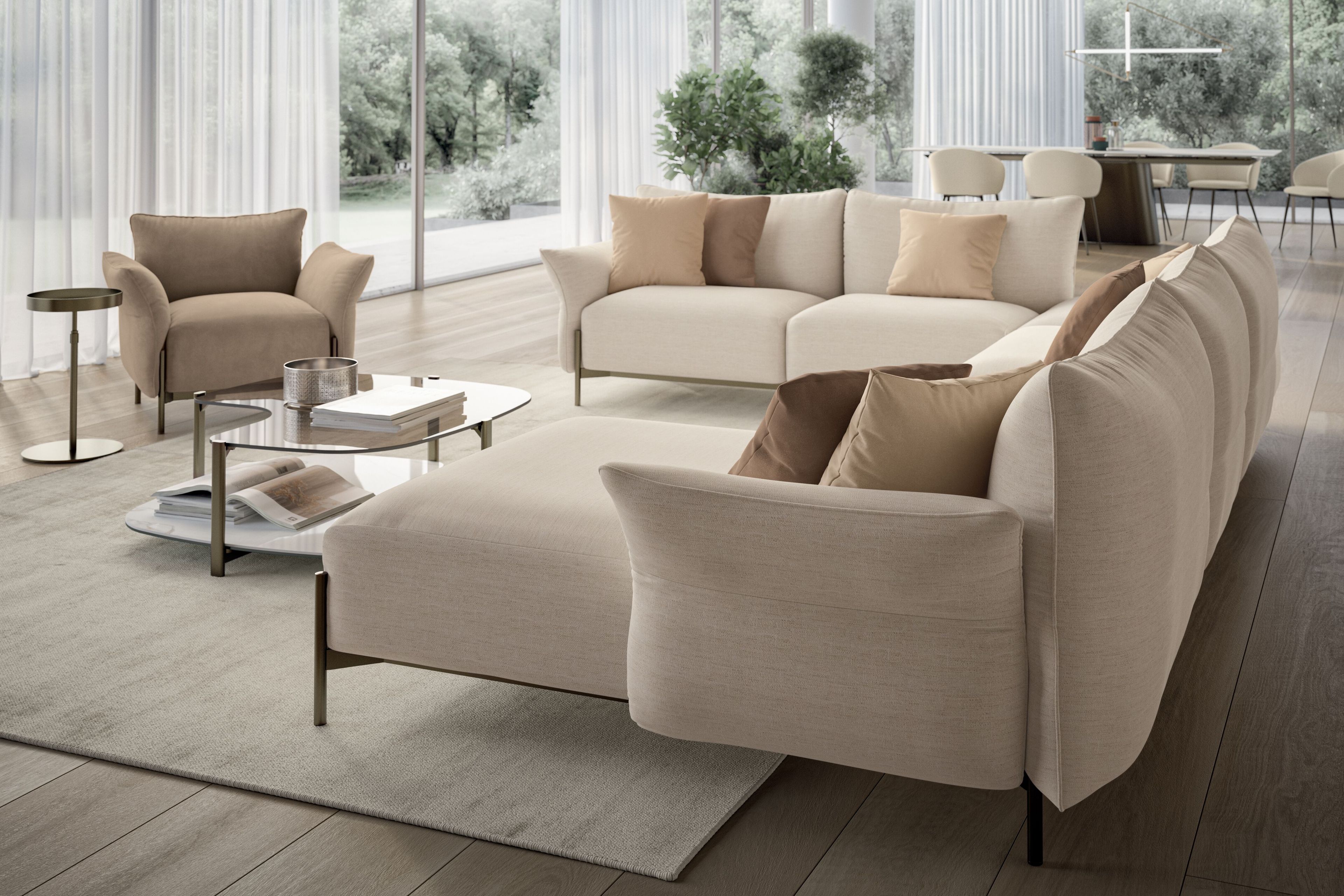 4-местный тканевый диван Bontempi Casa Виктор ARCH-00148451 - Вид №1