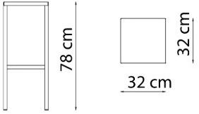 Vermobil Табурет садовый высокий металлический Seaside Se152 - Вид №6
