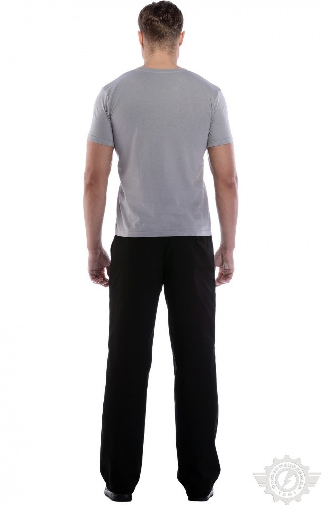 61100 Футболка "Престиж" светло-серая  Одежда для официантов  размер M (48) Спецодежда  - Вид №9