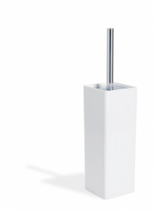 LV12A(08) Stil Haus Living, напольный керамический ёрш, цвет хром - белая керамика