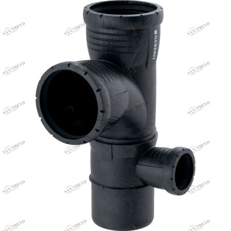 GEBERIT 393.462.14.1 Крестовина двухплоскостная комбинированная Geberit Silent-Pro 87,5°, правая 