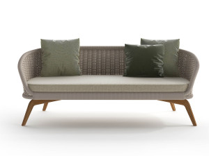 2-местный акриловый тканевый садовый диван