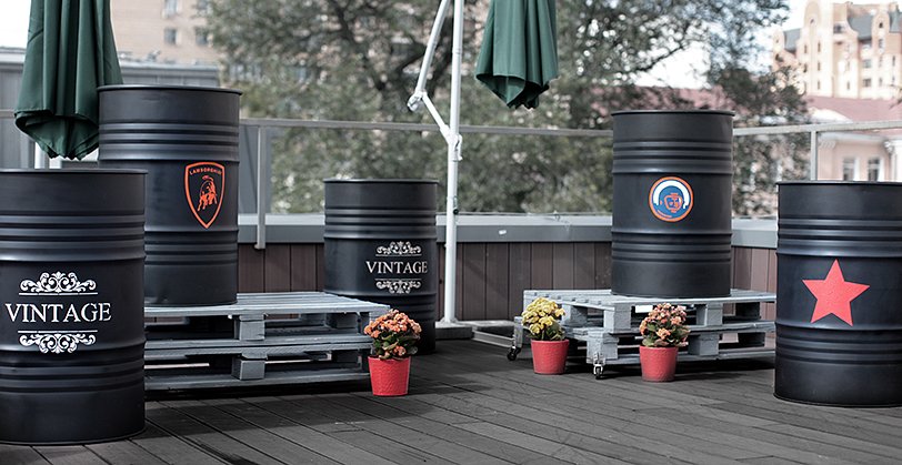 Бочка металлическая декоративная Lamborghini STARBARREL  014775 Черный  - Вид №3