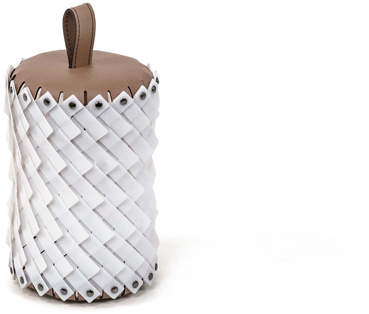 Настольный фонарь Almeria - Ø 15XH30,5 см / регенерированная кожа_коричневый