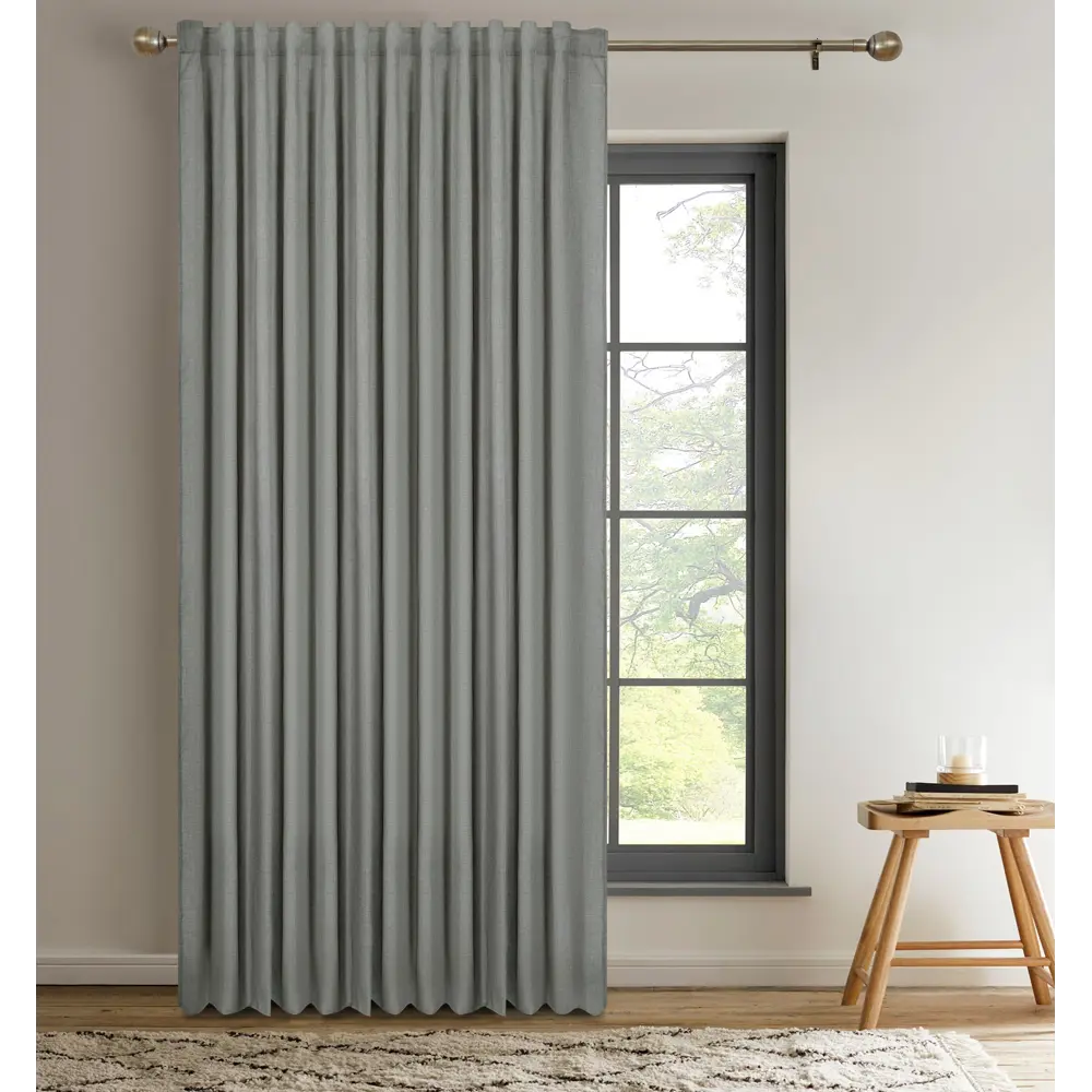 Штора на ленте со скрытыми петлями KREAFORTA Looks 200x260 см цвет серый 89417941 STLM-2040937  - Вид №10