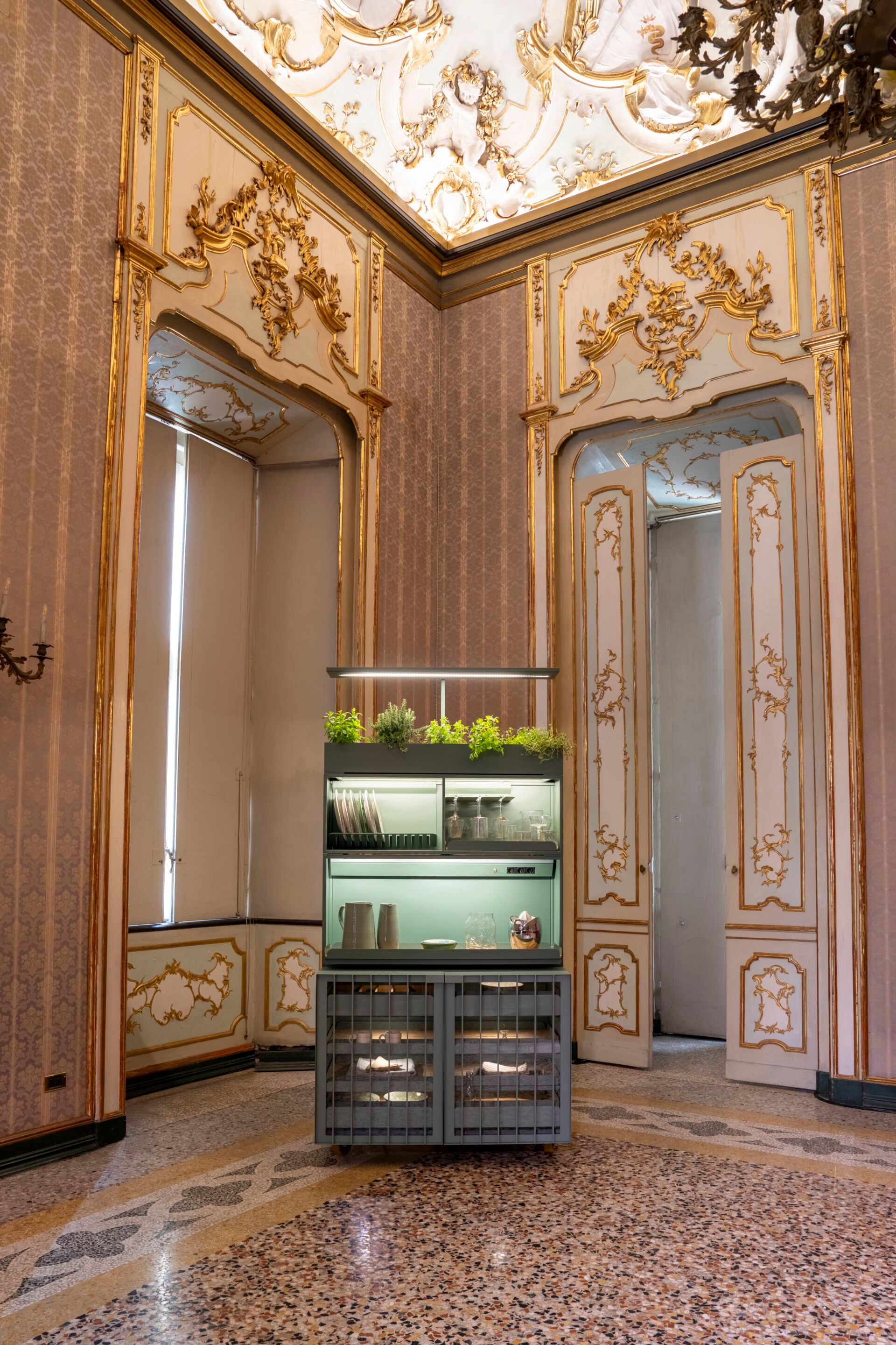 Модульный шкаф из окрашенной стали и оливкового дерева Officine Tamborrino MEMÈ ARCH-00114854 - Вид №27