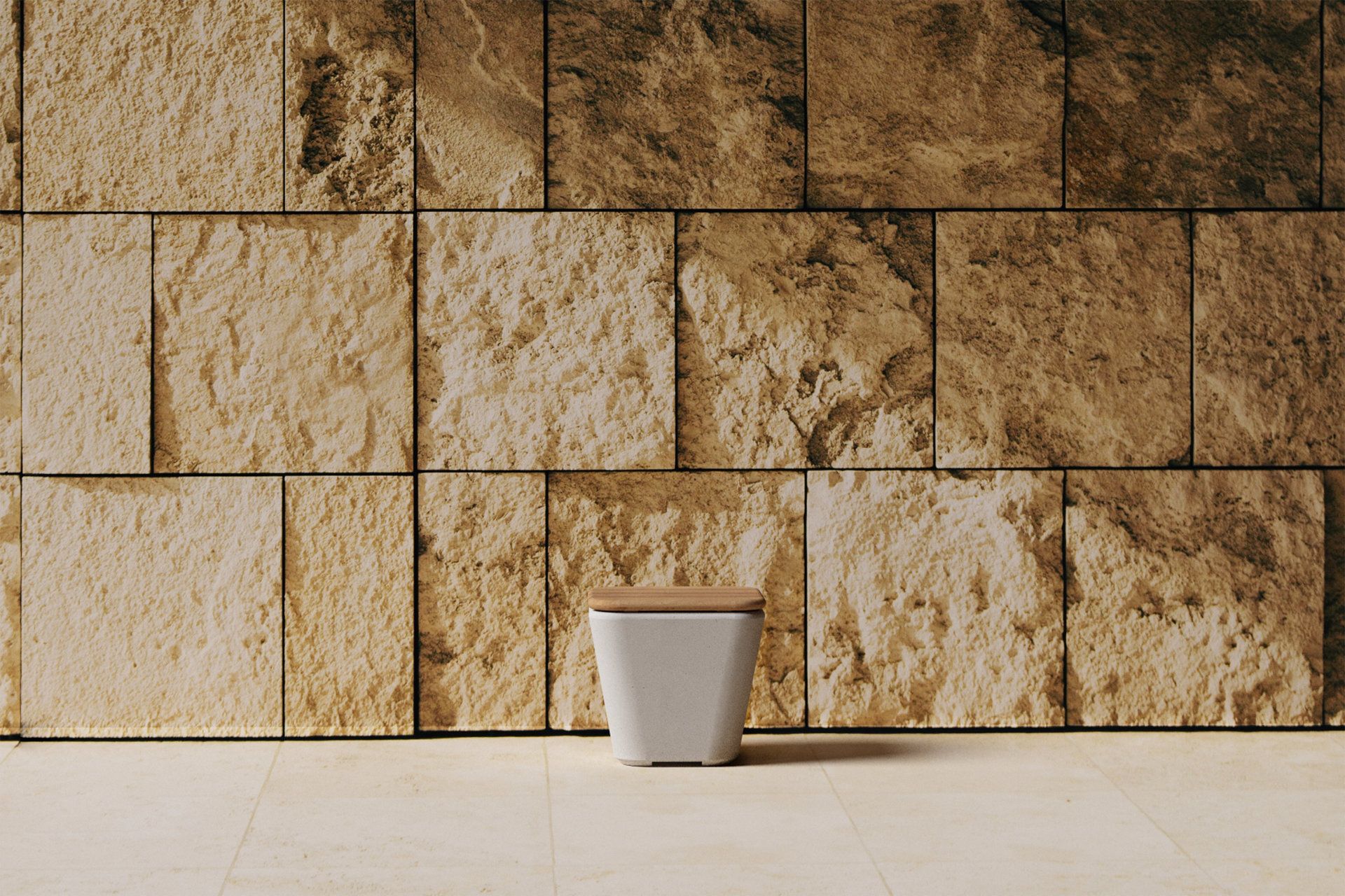 Наружное сиденье из бетона и дерева SIT Smooth ARCH-00090187 - Вид №2