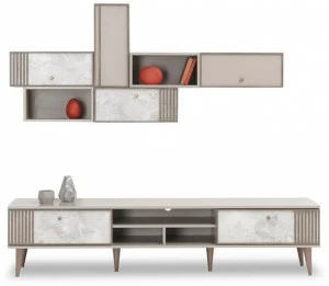 Enza Home Модульная лакированная стенка для хранения из дерева Praga