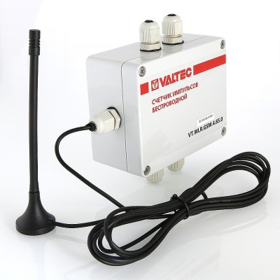 VT.WLR.GSM.4.65.0 Счетчик импульсов c GSM-модемом Valtec 4 канала, автономное питание; IP65  - Вид №1
