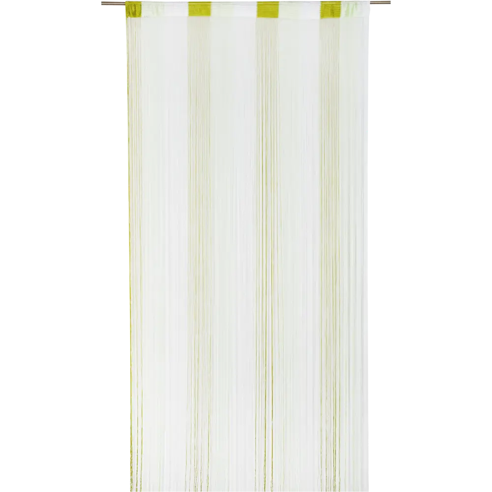 Штора нитяная Inspire, 150х280 см, цвет белый/зелёный 82046030 STLM-2204704 