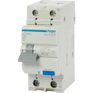 Дифференциальный автомат Hager AD866J 1P N C16 A 30 мА 4.5 кА AC