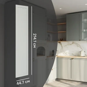 Фасад кухонный Кинель 44.7x214.1 см KONSENSA массив ясеня серо-зеленый 89398699