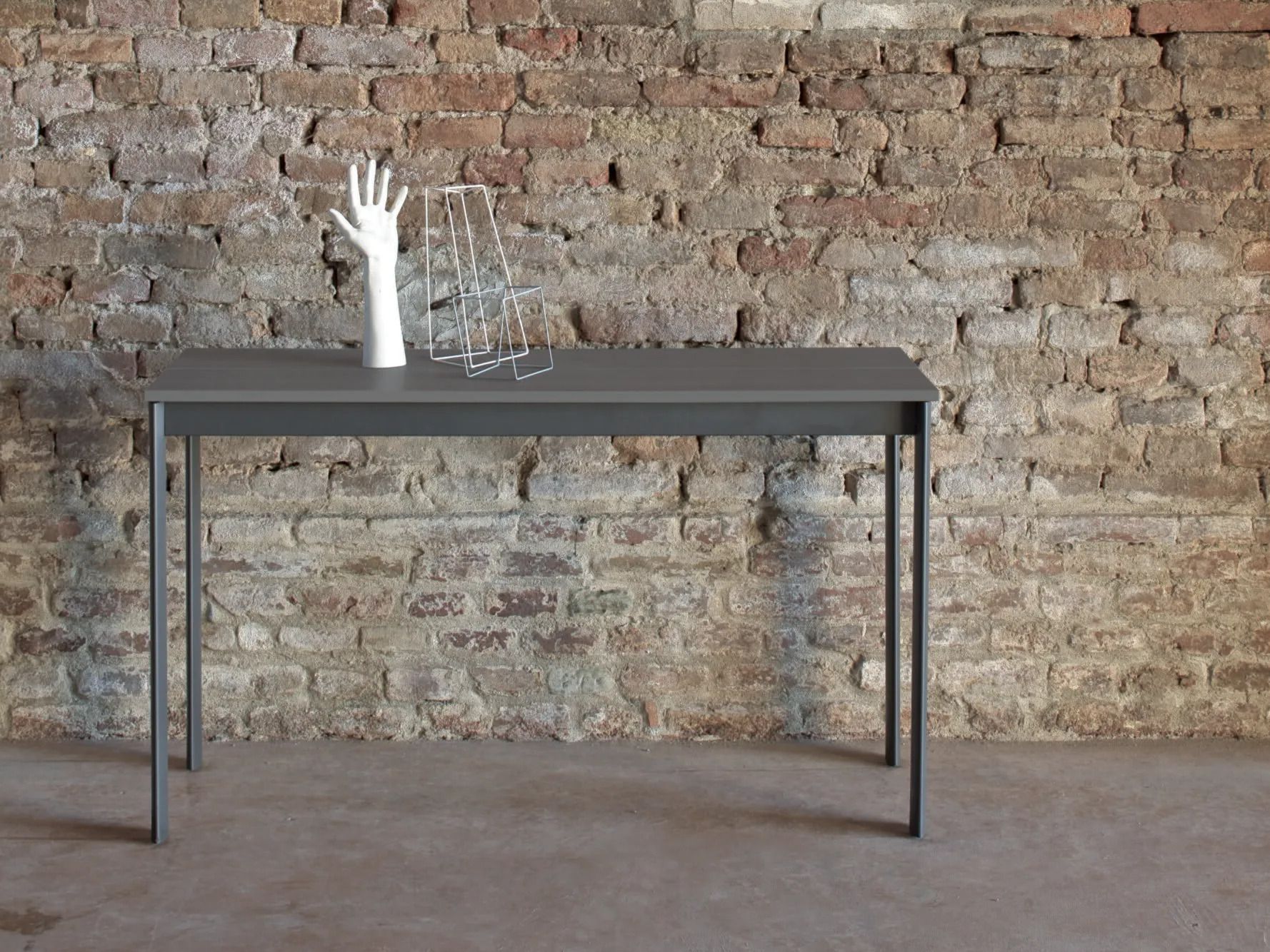 Стальная выдвижная консоль с меламиновой столешницей Bontempi Casa ETICO PLUS ARCH-00029604 - Вид №5