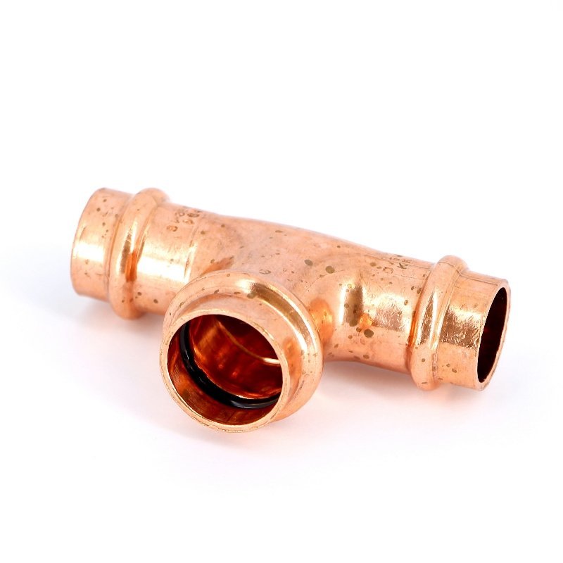 Тройник пресс18x22x18 медный IBP P513001822018 - Вид №2