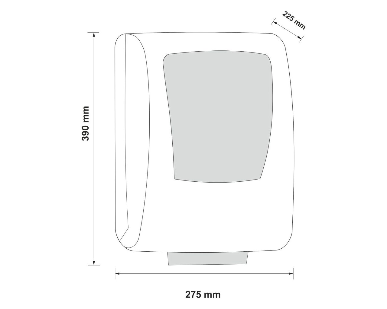 CEB301 ONE AUTOMATIC MAXI механический диспенсер для рулонов бумажных полотенец, АБС-пластик, белый Merida  - Вид №1