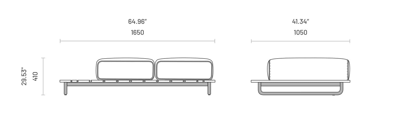 Ткань прямоугольный сад пуфик Domkapa Copacabana ARCH-00029332 - Вид №8