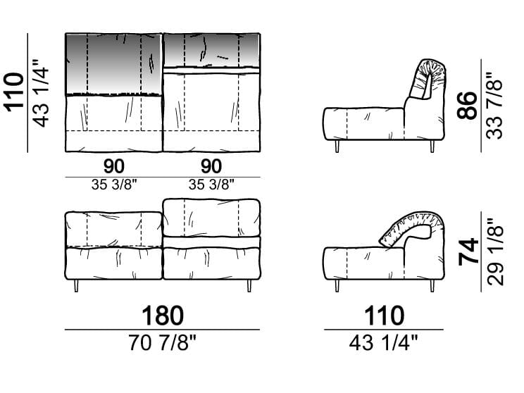 Секционный кожаный диван Arketipo CRAZY DIAMOND ARCH-00133462 - Вид №10