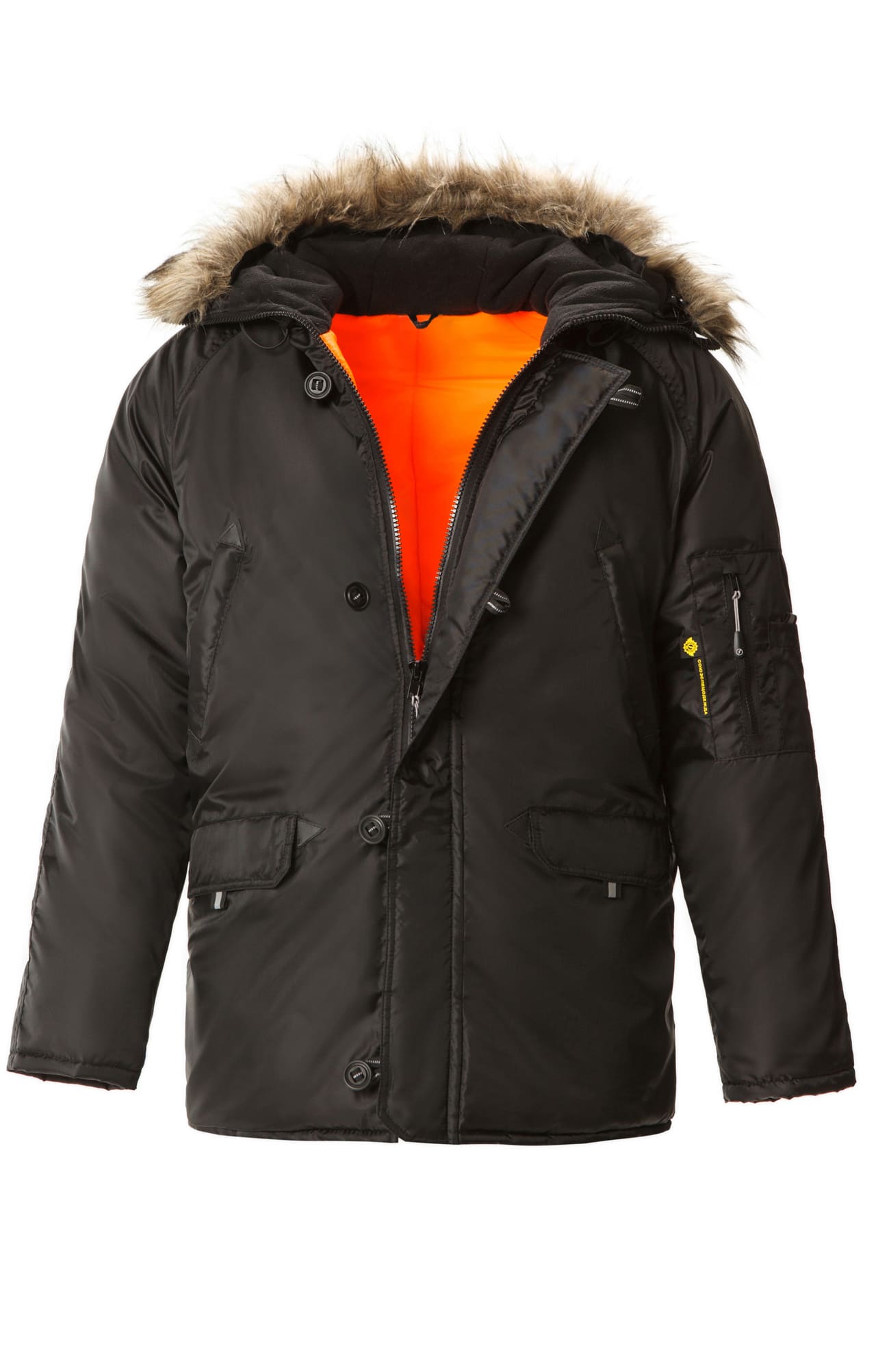 63584 Куртка "Север" удлиненная черная  Зимняя спецодежда  размер 52-54/182-188  - Вид №2