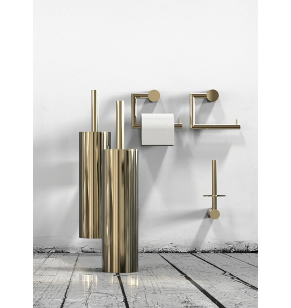 FROST Держатель туалетной бумаги 2 » золото Нержавеющая сталь Золото N1912-GO  - Вид №3