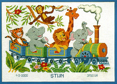 2002/70.657 Набор для вышивания VERVACO Веселый паровозик Santreyd 