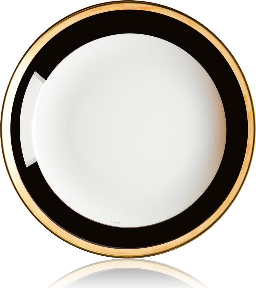 64610 Haviland Тарелка суповая 19см "Китайский лак, золотой кант" Фарфор 