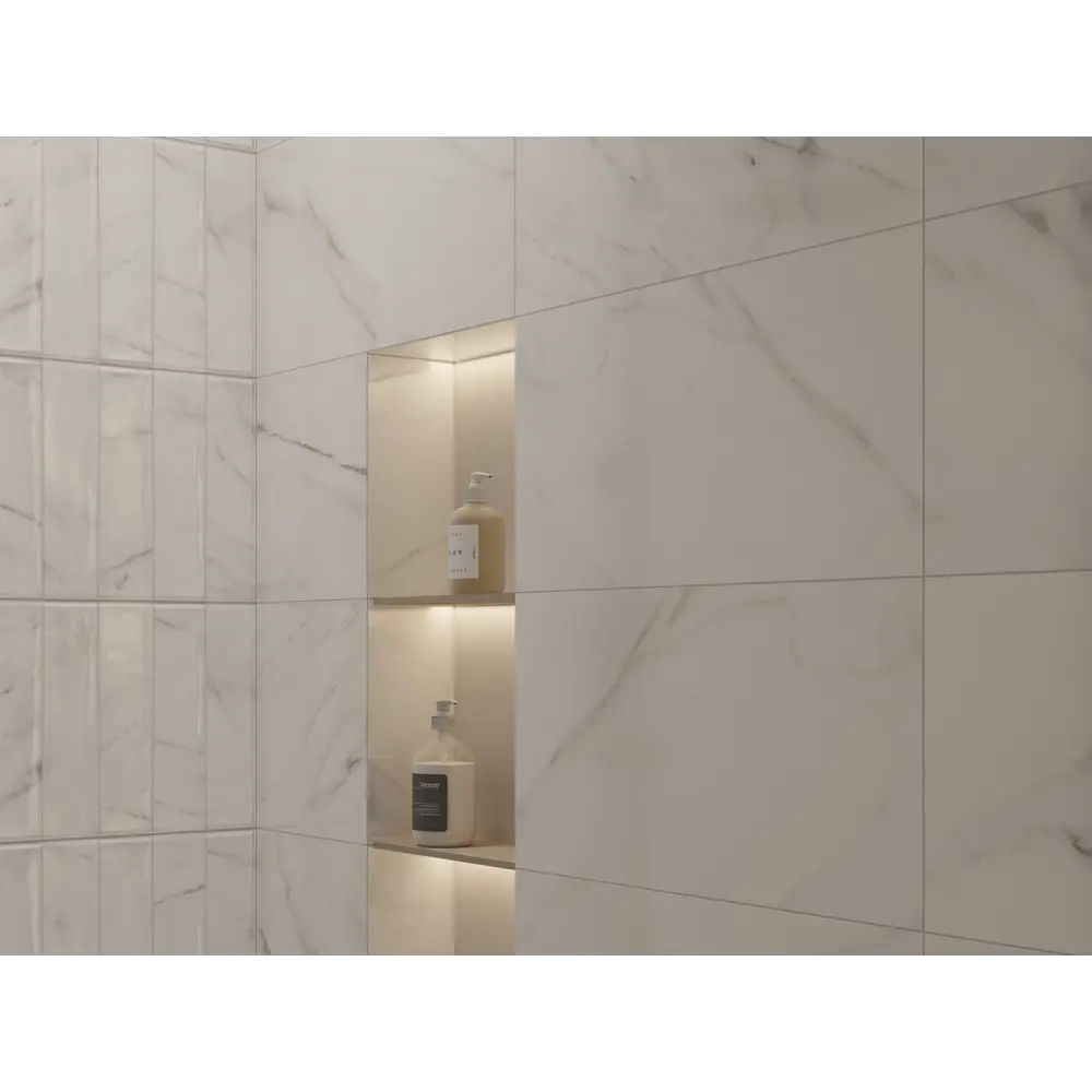 Плитка настенная KREAFORTA Cascada Рельеф 29.8x59.8 см 1.425 м² глянцевая цвет белый 89440742 STLM-2092114 - Вид №4