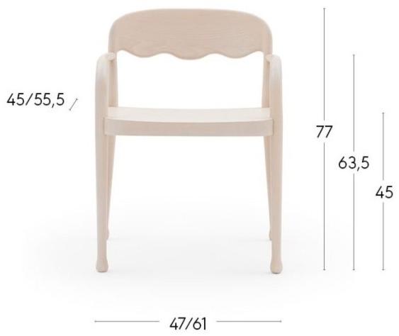 Billiani Кресло из дерева с подлокотниками Frisée 252 - Вид №4
