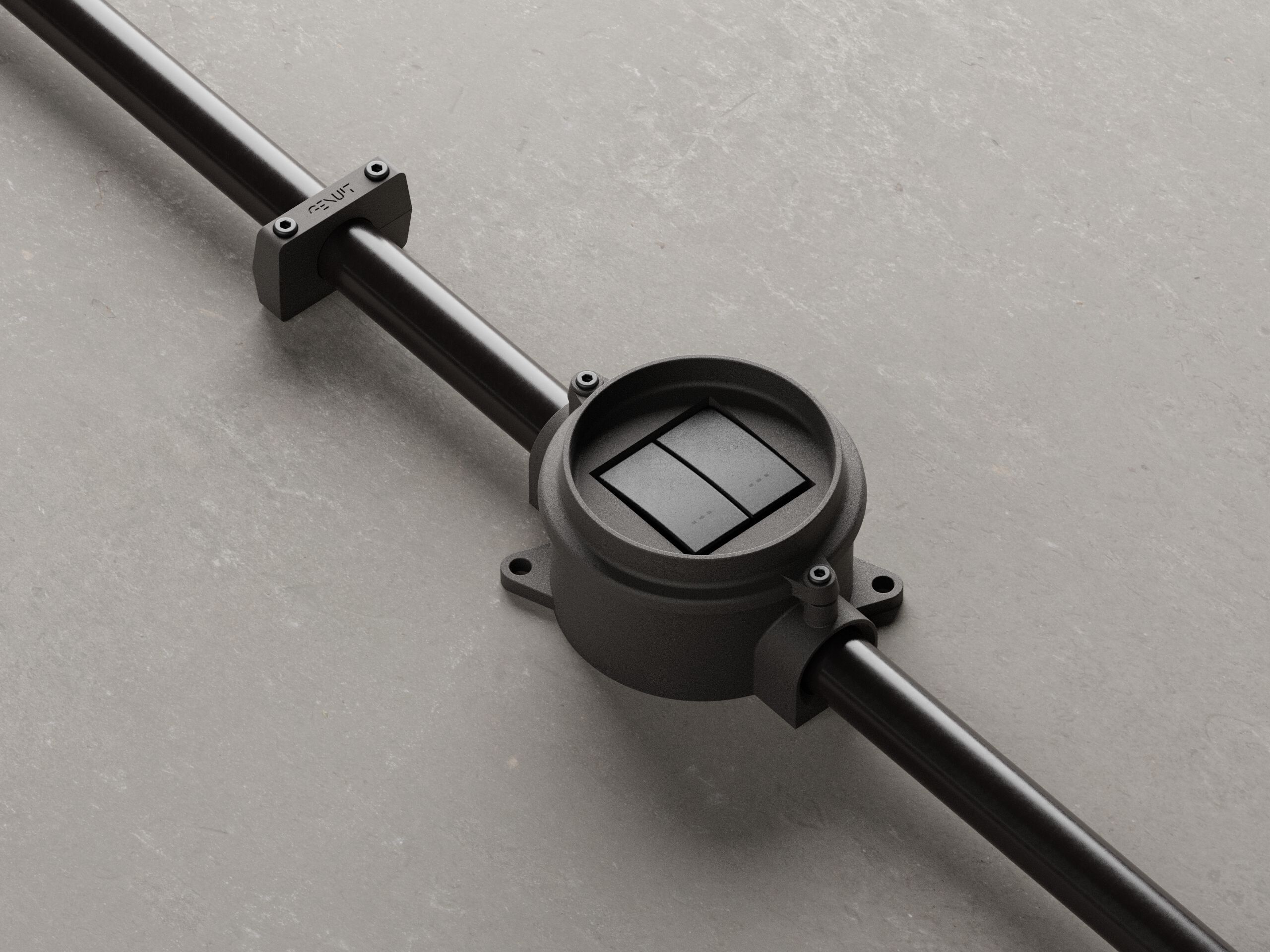 Анодированный алюминиевый ящик для электрической системы Genuit Graphite ARCH-00143178