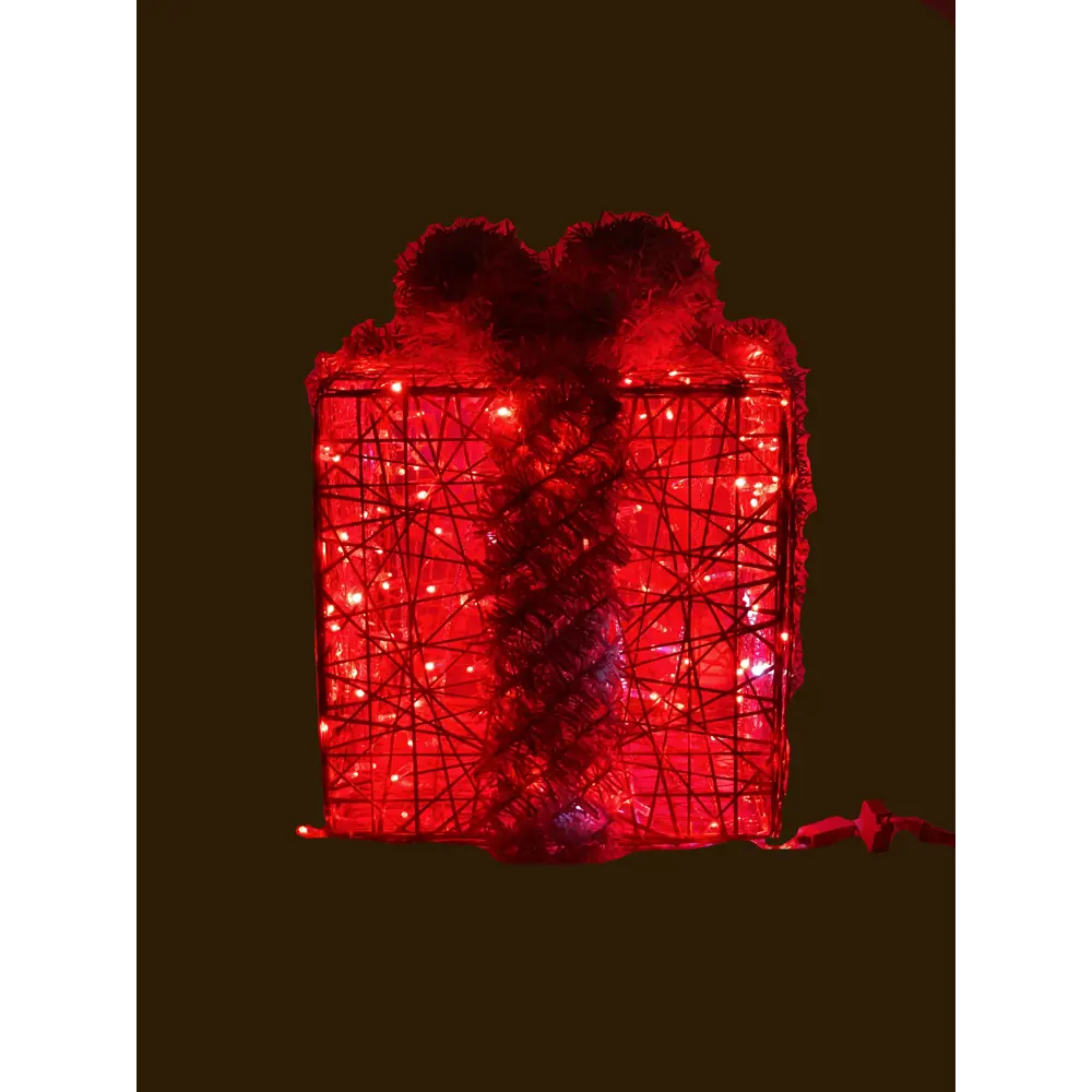Электрическая светящиеся фигура Подарок 200 LED 100x100x100 см теплый белый свет 86164006 STLM-2210518 AJURIO 