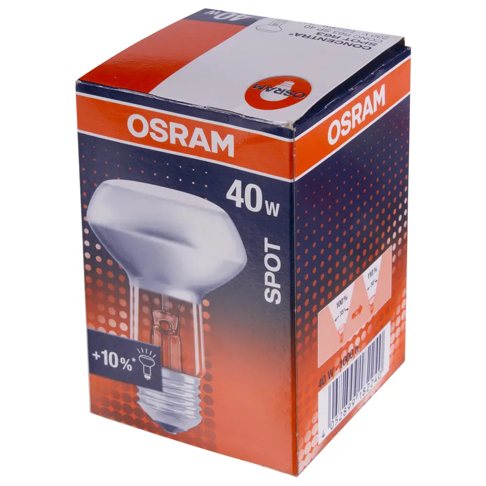 Лампа накаливания Osram спот R63 E27 40 Вт свет тёплый белый 12212051 STLM-2081265  - Вид №1