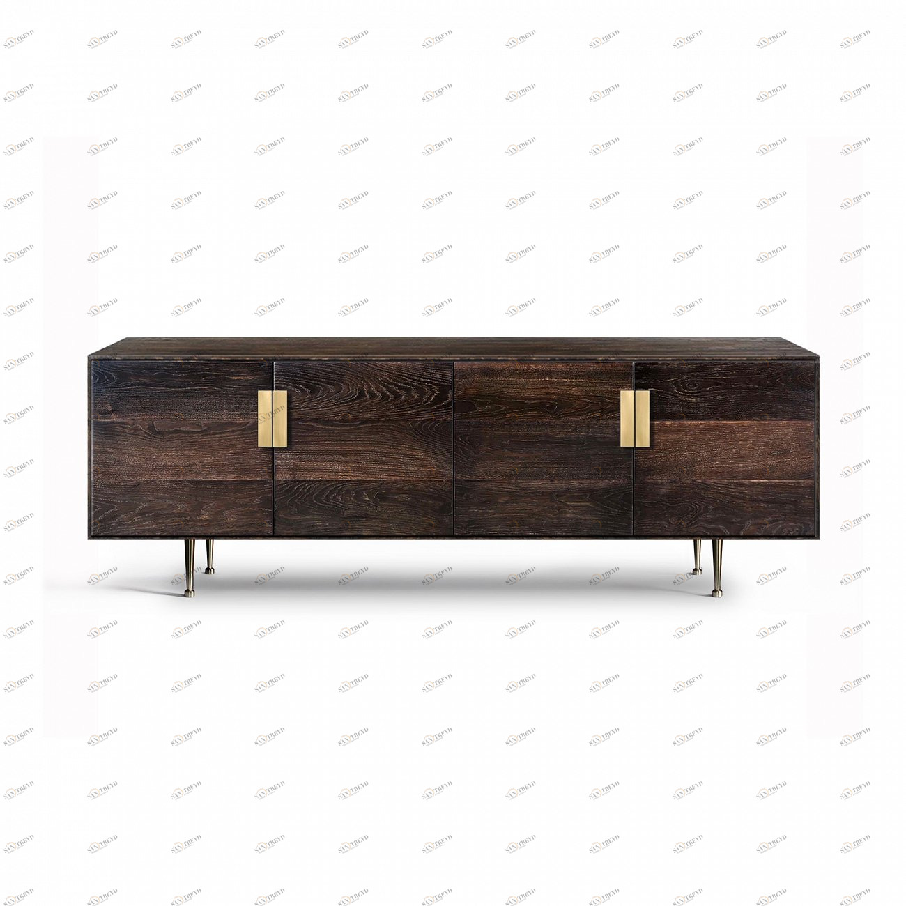 Тумба длинная с 4 дверцами ясень кофейный Bullwood ACWD BULLWOOD 00-3981914 Коричневый 