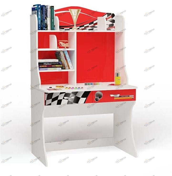 Стол с надстройкой ABC-KING Formula красная 4631148150546