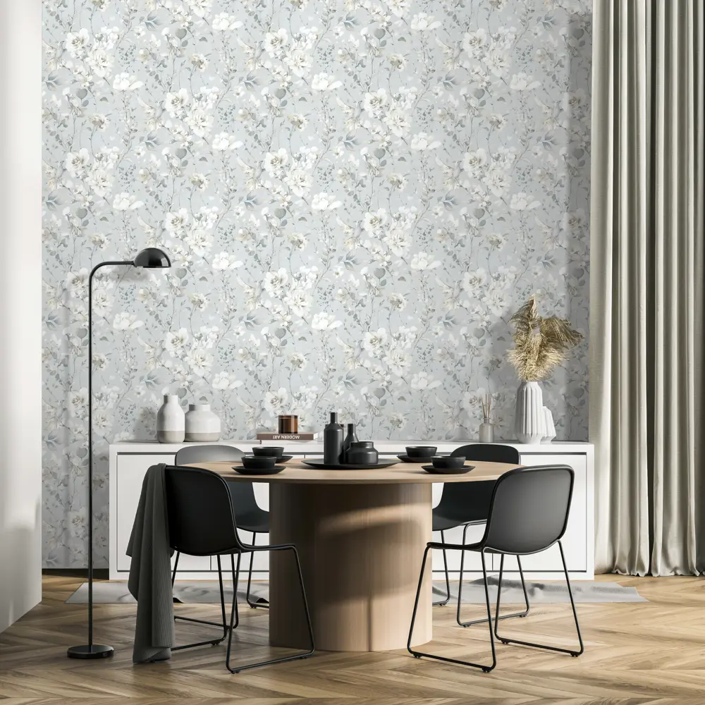 Обои флизелиновые Ateliero Garden голубые 1,06х10 м At283244 85638454 STLM-2016897 - Вид №2