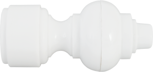 РУССКИЕ КАРНИЗЫ Наконечник Шар для карниза белый 8,6 см комплект 2 шт 86943288