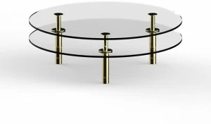 GHIDINI1961 Круглый журнальный столик из хрусталя Legs