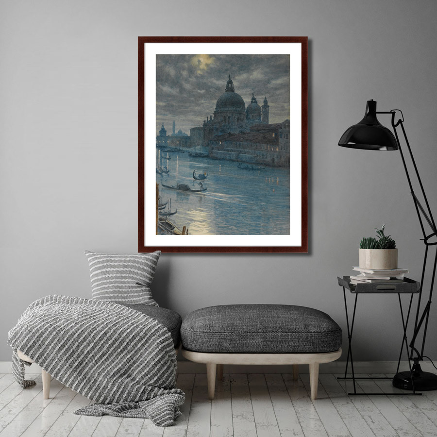 Картина: A MOONLIGHT SCENE, VENICE, 1879г. КАРТИНЫ В КВАРТИРУ  264213 Разноцветный  - Вид №2