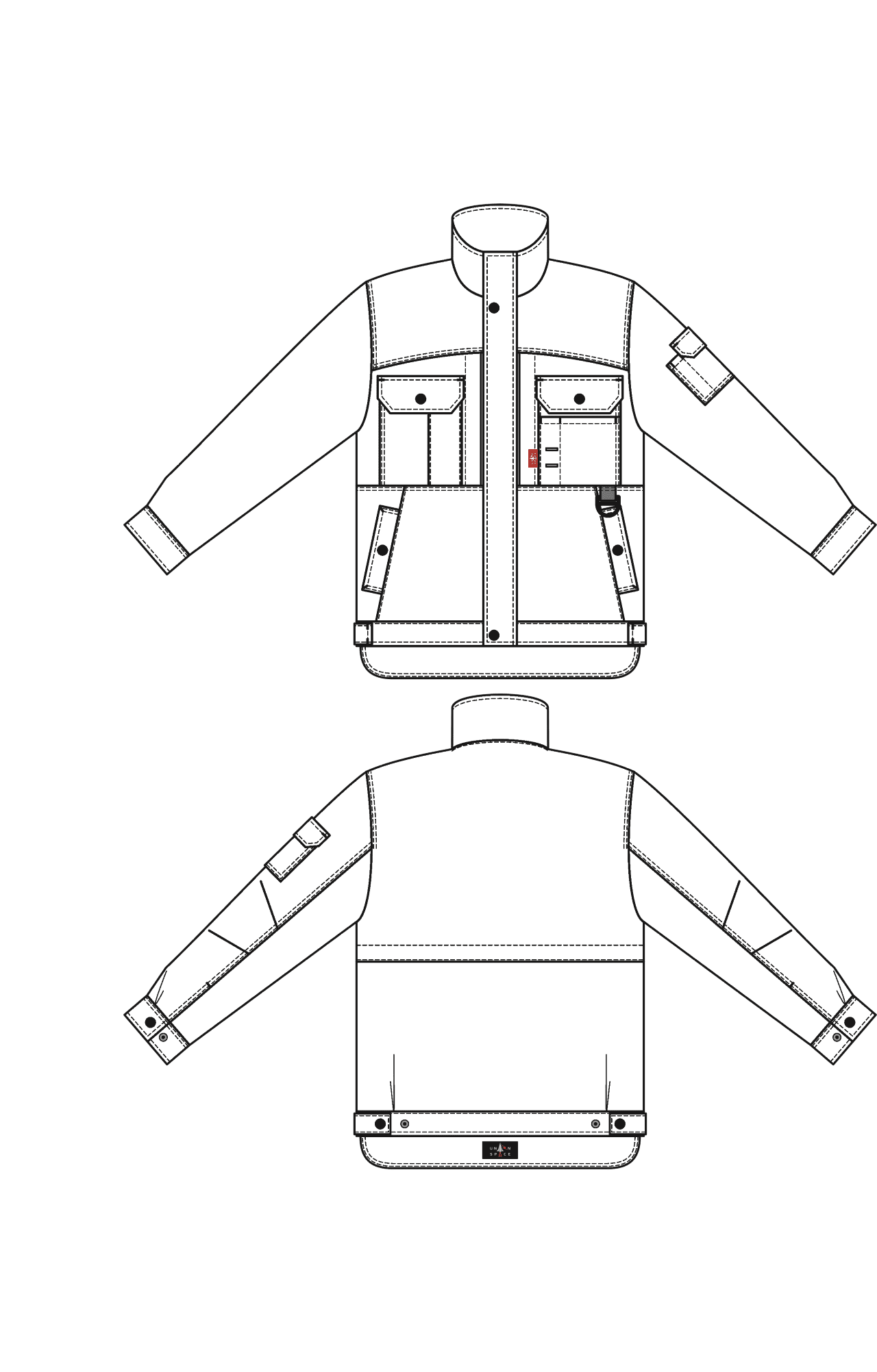 62590 Куртка  черная Union Space  Летняя спецодежда  размер 48-50/182-188  - Вид №3